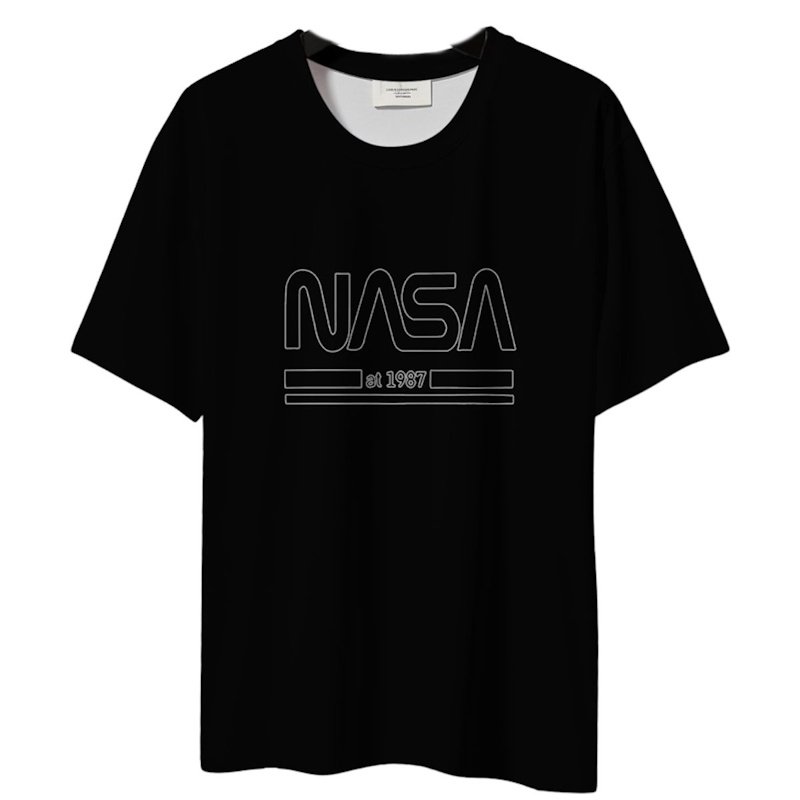 画像2: NASA x 1987 print Short Sleeve T-Shirt  　ユニセックス 男女兼用NASAナサ×1987プリント 半袖 Tシャツ (2)