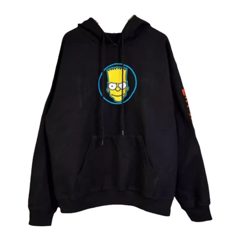 画像3: Skateboard Bart Simpson Embroidered Hoodie　ユニセックス 男女兼用  スケートボードバートシンプソン刺繍フーディ パーカー  スウェット (3)