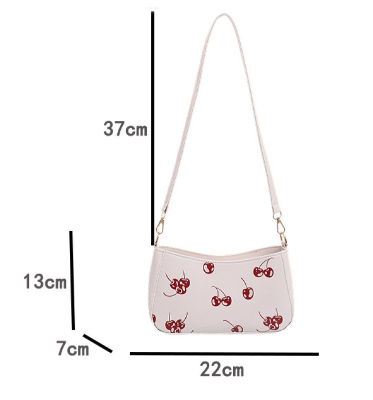 画像9: Cherry print leather accessory pouch, crossbody, tote shoulder bag　チェリープリント レザーアクセサリーポーチクロスボディ トートショルダーバッグ (9)