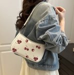 画像5: Cherry print leather accessory pouch, crossbody, tote shoulder bag　チェリープリント レザーアクセサリーポーチクロスボディ トートショルダーバッグ (5)