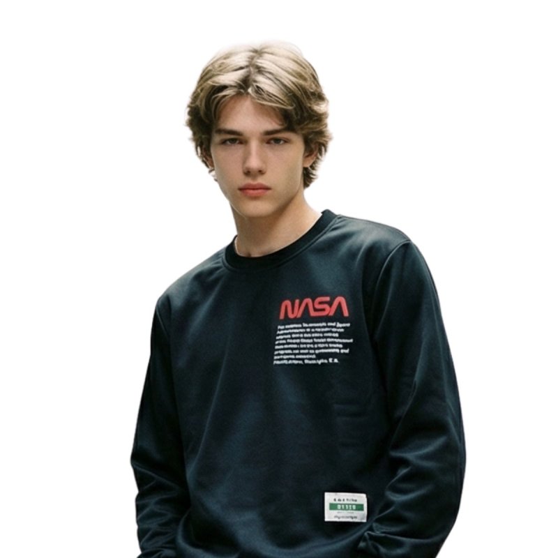 画像2: SALE セール NASA Basic Sweatshirt  ユニセックス 男女兼用NASAナサスウェットシャツ トレーナー (2)