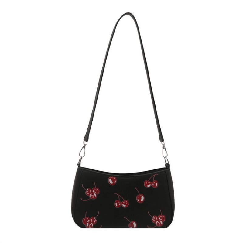 画像3: Cherry print leather accessory pouch, crossbody, tote shoulder bag　チェリープリント レザーアクセサリーポーチクロスボディ トートショルダーバッグ (3)
