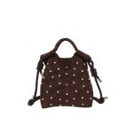 画像3: Pearl & Bijou Leather Tote Shoulder Crossbody Small Square Bag  パール＆ビジュー レザートートショルダークロスボディスモールスクエアバッグ (3)