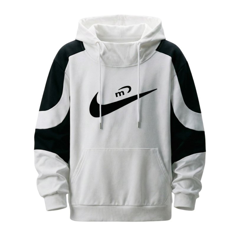 画像1: SALE セール 25 Unisex Men& Women Broken swoosh Sweat Hoodie  ブロークン スウォッシュ プリント パーカーユニセックス 男女兼用 スウェット トレーナー (1)