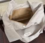 画像6: Drawstring shoulder tote bag with horizontal ribbon perfect for commuting to work or school　巾着 横リボン ショルダートート 通勤通学ママバッグ (6)