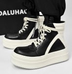 画像4: High-cut leather two-tone platform & basic 2-type RO boot sneakers Lace up  boots shoes 　   ハイカットレザーバイカラー厚底＆ベーシック2タイプROブーツスニーカーレースアップ ブーツ  (4)