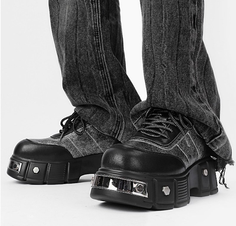 画像6:  Unisex Cleanfit Platform Lace-Up Derby Shoes　 男女兼用クリーンフィット プラットフォームレザー レースアップダービーシューズ (6)