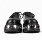 画像4:  Unisex Cleanfit Platform Lace-Up Derby Shoes　 男女兼用クリーンフィット プラットフォームレザー レースアップダービーシューズ (4)