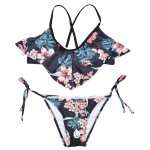 画像1: SALE セール Bandage Bikini Set Push-Up Brazilian Print Swimwearブラジリアンプリントビキニ　スウィムスーツ水着 (1)