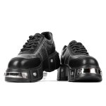 画像3:  Unisex Cleanfit Platform Lace-Up Derby Shoes　 男女兼用クリーンフィット プラットフォームレザー レースアップダービーシューズ (3)