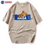 画像3:  NASA x Teddy Bear Print Short Sleeve T-Shirt  　ユニセックス 男女兼用NASAナサ×テディーベア熊プリント 半袖 Tシャツ (3)