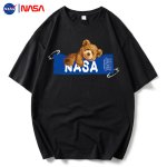 画像2:  NASA x Teddy Bear Print Short Sleeve T-Shirt  　ユニセックス 男女兼用NASAナサ×テディーベア熊プリント 半袖 Tシャツ (2)