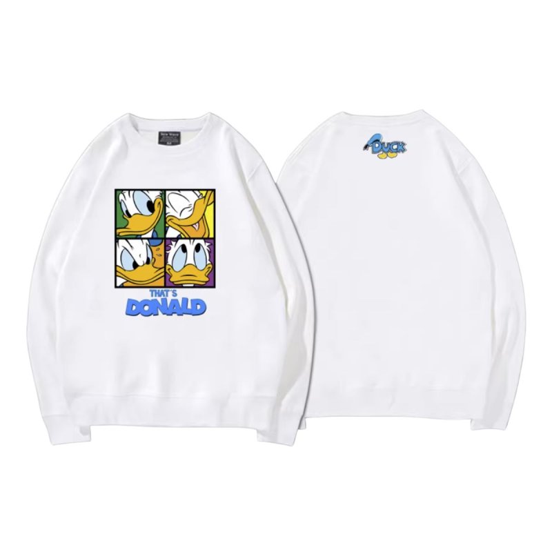 画像7: Donald Duck 4 blocks long-sleeved Sweat Pullover ドナルドダック スウェット トレーナー プルオーバー 男女兼用 ユニセックス (7)