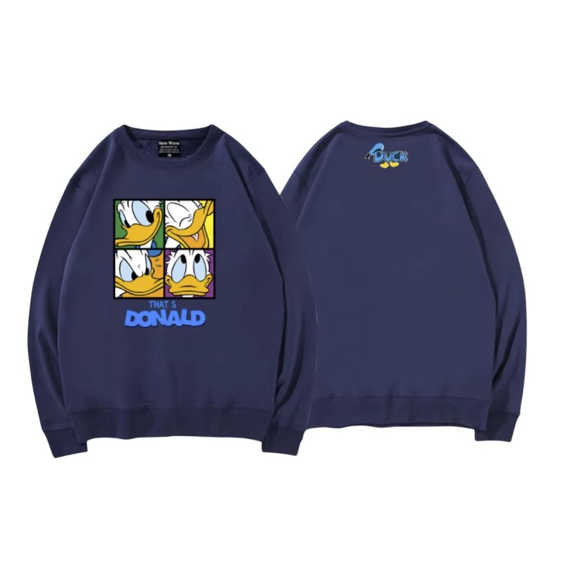 画像9: Donald Duck 4 blocks long-sleeved Sweat Pullover ドナルドダック スウェット トレーナー プルオーバー 男女兼用 ユニセックス (9)