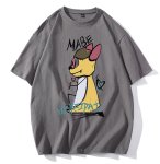 画像1: Anime Bambi Short Sleeve T-Shirt　ユニセックス 男女兼用アニメバンビプリント半袖  Tシャツ (1)