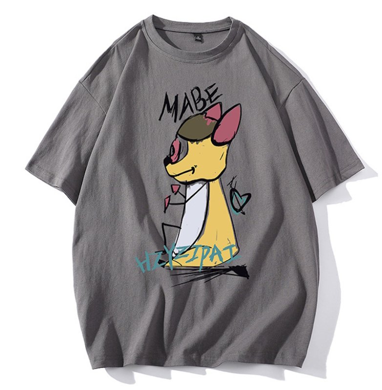 画像1: Anime Bambi Short Sleeve T-Shirt　ユニセックス 男女兼用アニメバンビプリント半袖  Tシャツ (1)