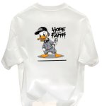 画像2: DJ Donald Duck Short Sleeve T-Shirt　ユニセックス 男女兼用DJドナルドダックプリント半袖  Tシャツ (2)