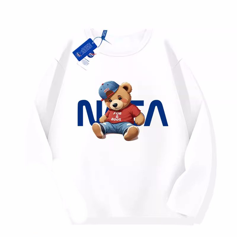 画像2: NASA x Little Bear Print Sweatshirt　ユニセックス男女兼用 NASA×キャップ小熊ベアスエットシャツトレーナー  (2)