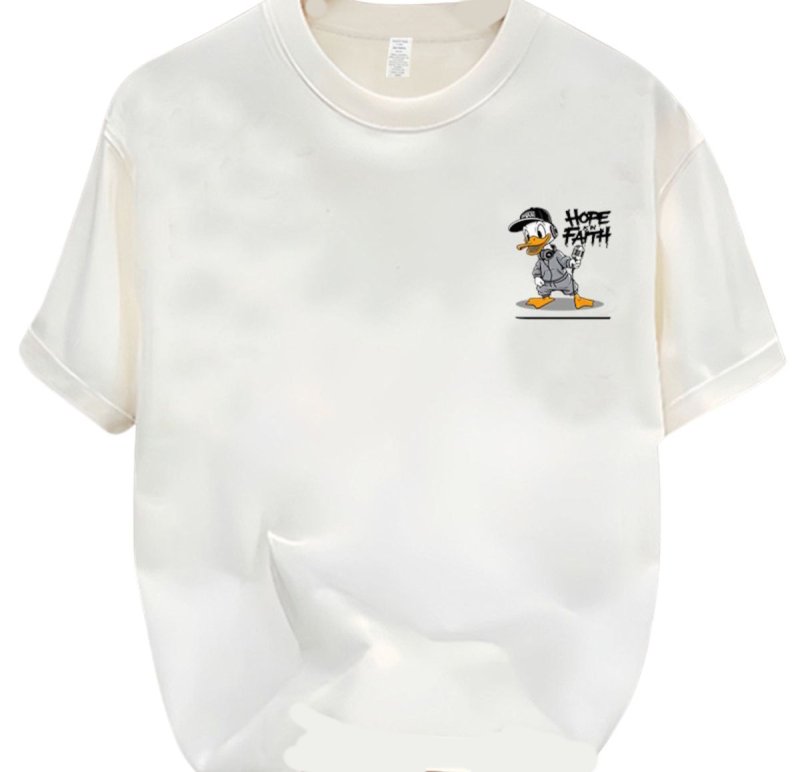 画像4: DJ Donald Duck Short Sleeve T-Shirt　ユニセックス 男女兼用DJドナルドダックプリント半袖  Tシャツ (4)