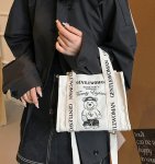 画像7: Gentlewoman Small Bear & Letter Canvas Tote Shoulder Shopping Bag　ジェントルウーマンクマ＆レターキャンバストートショルダーショッピングバッグ 通勤通学ママバッグ (7)