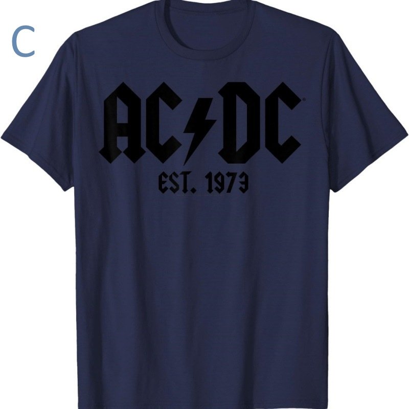 画像3: ACDC band vintage style tour Short Sleeve T-Shirt Vintage Style  Short Sleeve T-Shirt　ユニセックス 男女兼用ACDCバンドヴィンテージスタイルツアープリントラウンドネック Tシャツ (3)