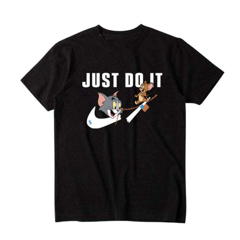 画像1: Tom & Jerry Broken Swoosh print Tshirt  ユニセックス 男女兼用 トムとジェリー トム＆ジェリー ブロークンスウッシュ プリント 半袖 Tシャツ (1)