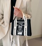 画像9: Gentlewoman Small Bear & Letter Canvas Tote Shoulder Shopping Bag　ジェントルウーマンクマ＆レターキャンバストートショルダーショッピングバッグ 通勤通学ママバッグ (9)