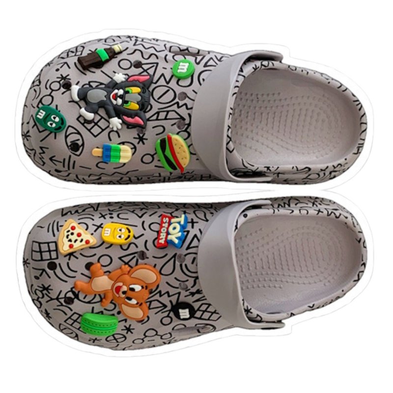 画像1:  Unisex Tom and Jerry Clog Sandals Flat Sandals slippers   男女兼用  トムとジェリークロッグサンダルシャワーサンダル ビーチサンダル シューズ (1)