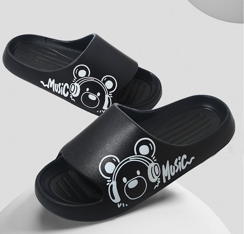 画像9:  Unisex Music Bear Flat Shower Sandals Beach Sandals  slippers   男女兼用  ミュージックベアフラットサンダルシャワーサンダル ビーチサンダル シューズ (9)