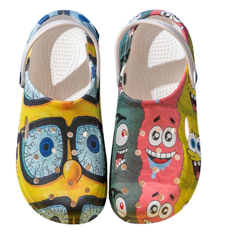 画像2:  Unisex Spongebob Clog Sandals  Flat Sandals slippers   男女兼用  スポンジボブクロッグサンダルシャワーサンダル ビーチサンダル シューズ (2)