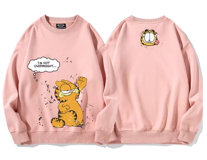 画像9: I'm Not Overweight Garfield Print Sweatshirt　ユニセックス男女兼用I'm Not Overweightガーフィールド スウェットシャツトレーナー  (9)