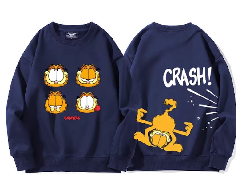 画像3: CRASH Garfield Garfield Print Sweatshirt　ユニセックス男女兼用クラッシュガーフィールド スウェットシャツトレーナー  (3)