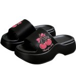 画像2: Cherry Platform sandals slippers チェリーさくら 厚底 シャワー サンダル スリッパシャワービーチ (2)
