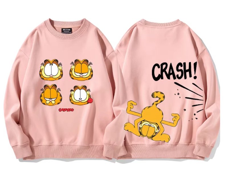 画像5: CRASH Garfield Garfield Print Sweatshirt　ユニセックス男女兼用クラッシュガーフィールド スウェットシャツトレーナー  (5)