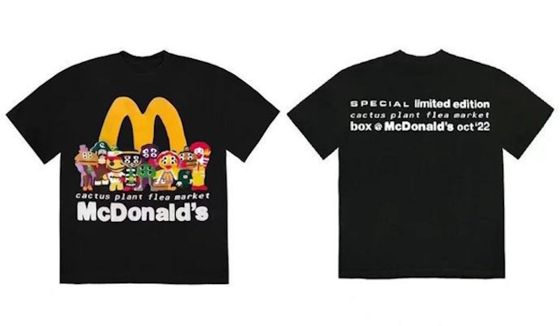 画像3: McDonald's Toy Collaboration Hamburger Family Portrait Short Sleeve T-Shirt　ユニセックス 男女兼用マクドナルドトイコラボのハンバーガーファミリーポートレートラウンドネック Tシャツ (3)