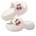 画像3: Cherry Platform sandals slippers チェリーさくら 厚底 シャワー サンダル スリッパシャワービーチ (3)