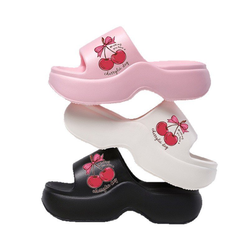画像7: Cherry Platform sandals slippers チェリーさくら 厚底 シャワー サンダル スリッパシャワービーチ (7)