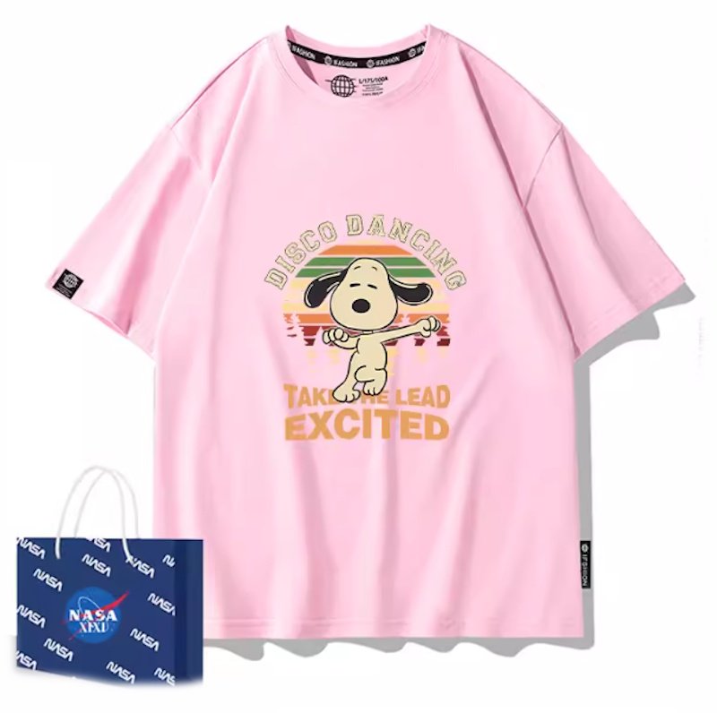 画像9: Disco Dancing Snoopy Print Short Sleeve T-Shirt　ユニセックス 男女兼用ディスコダンシングスヌーピープリント半袖  Tシャツ (9)