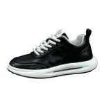 画像1: Unisex Leather lace-up sneakers Shoes　 ユニセックス男女兼用レザーレースアップ スニーカーカジュアルシューズ (1)