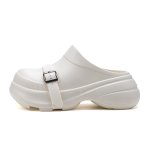 画像4: Thick-soled belt heel & wedge back sandal slippers 厚底ベルトヒール＆ウエッジバックバンドサンダルスリッパ　シャワー  スリッパシャワービーチ (4)