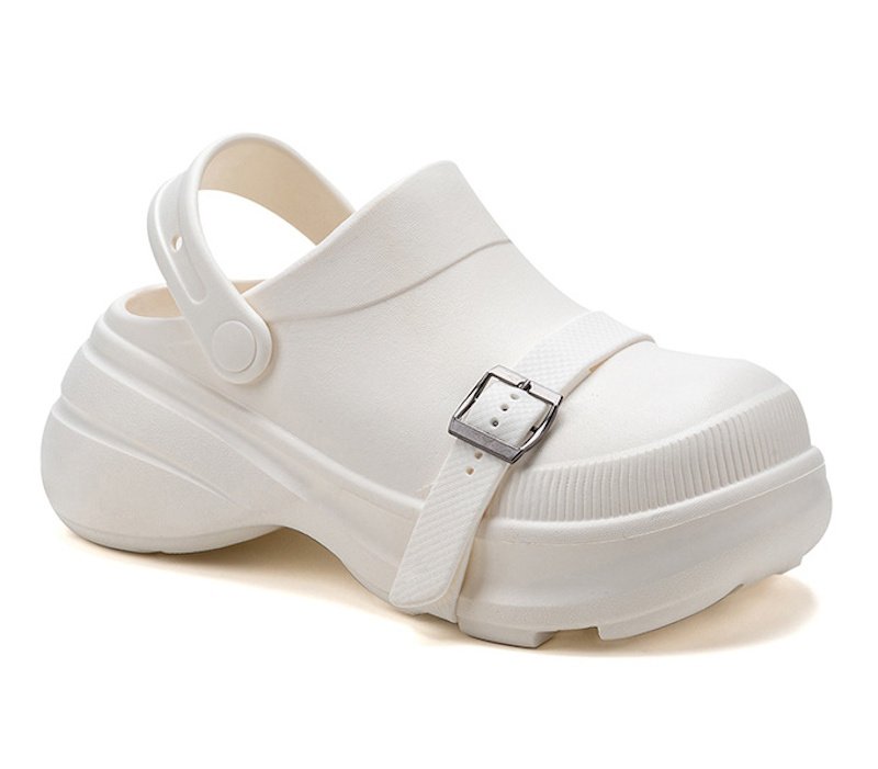 画像7: Thick-soled belt heel & wedge back sandal slippers 厚底ベルトヒール＆ウエッジバックバンドサンダルスリッパ　シャワー  スリッパシャワービーチ (7)