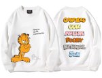 画像2: hang on let me over think this Garfield Print Sweatshirt　ユニセックス男女兼用考え中ガーフィールド スウェットシャツトレーナー  (2)