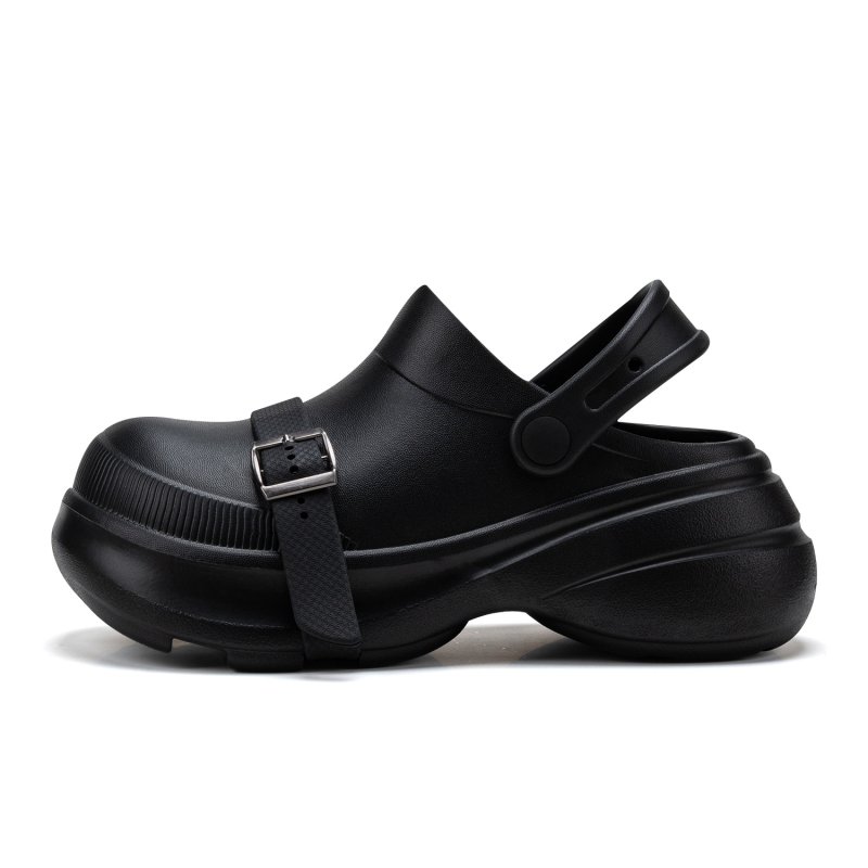 画像3: Thick-soled belt heel & wedge back sandal slippers 厚底ベルトヒール＆ウエッジバックバンドサンダルスリッパ　シャワー  スリッパシャワービーチ (3)