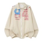 画像2: Artistic 1776 & Star Swing Top Zip-Up Jacket　ユニセックス男女兼用アーティスティック1776＆スター スウィングトップジップアップジャケットブルゾン (2)