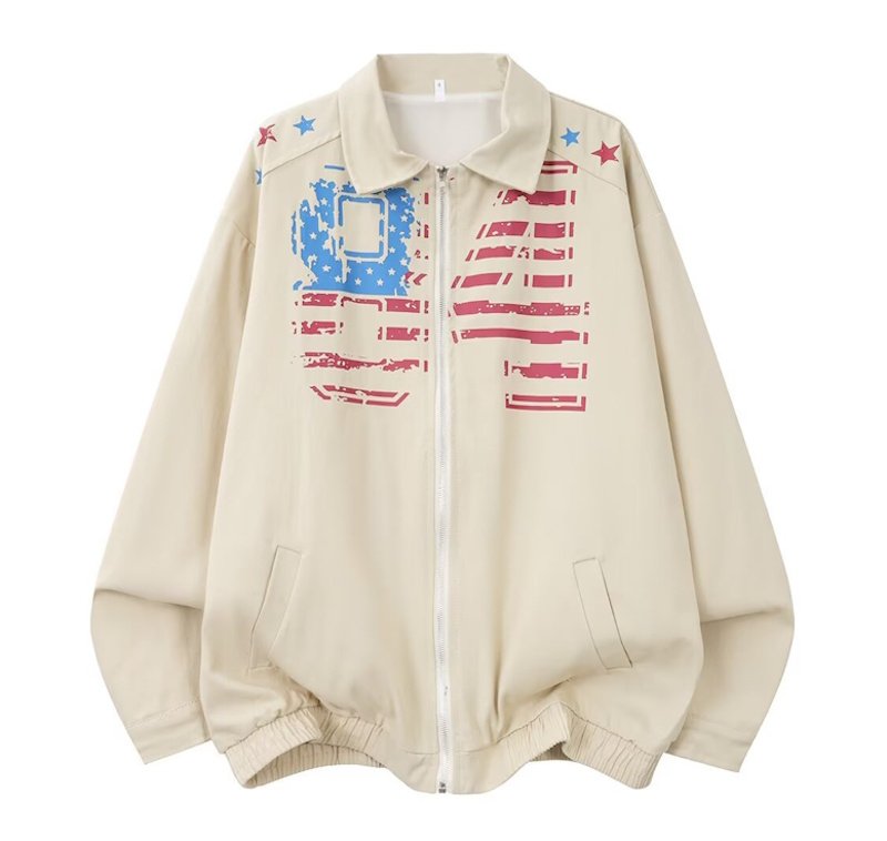 画像2: Artistic 1776 & Star Swing Top Zip-Up Jacket　ユニセックス男女兼用アーティスティック1776＆スター スウィングトップジップアップジャケットブルゾン (2)