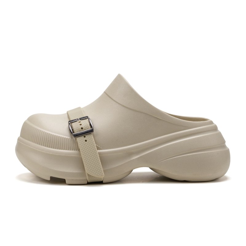 画像5: Thick-soled belt heel & wedge back sandal slippers 厚底ベルトヒール＆ウエッジバックバンドサンダルスリッパ　シャワー  スリッパシャワービーチ (5)