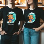 画像6: Bear Wave Rider Print Short Sleeve T-Shirt　ユニセックス 男女兼用ウェブライダーベアプリント半袖  Tシャツ (6)