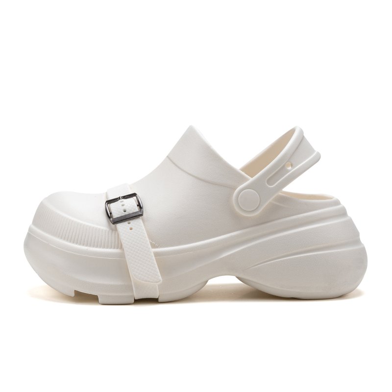 画像1: Thick-soled belt heel & wedge back sandal slippers 厚底ベルトヒール＆ウエッジバックバンドサンダルスリッパ　シャワー  スリッパシャワービーチ (1)