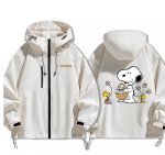 画像1: Snoopy & Woodstock Hiking Windbreaker  Windbreaker blouson Jacket 　ユニセックス男女兼用スヌーピー＆ウッドストックハイキング ウインドブレーカマウンテンパーカージャケットブルゾン (1)