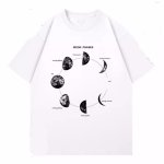 画像3:  NASA x phases of the moon Print Short Sleeve T-Shirt  　ユニセックス 男女兼用NASAナサ×月の満ち欠けプリント 半袖 Tシャツ (3)